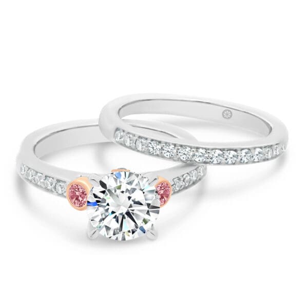 Milan A pave set lab grown white diamond wedding ring