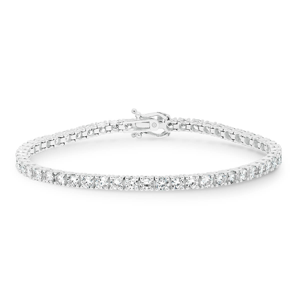 Mikayla 3.0 Lgd Classic 4-Prong Tennis Bracelet In 18K Gold With Safety Clasp