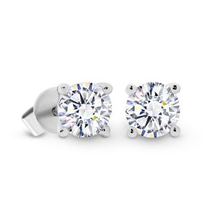 Yarra 1.00tcw 18K White Gold lab grown diamond earrings 1.00tcw