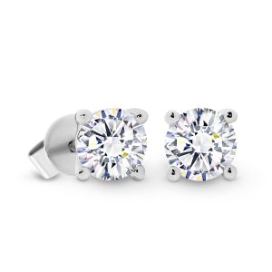 Yarra 1.00Tcw 18K White Gold Lab Grown Diamond Earrings 1.00Tcw