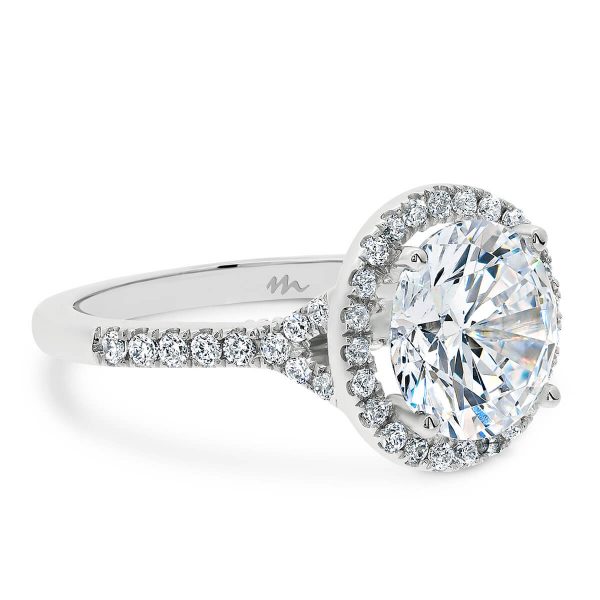 Aria 2.00-2.50 2.00+-carat Lab Grown Diamond halo engagement ring