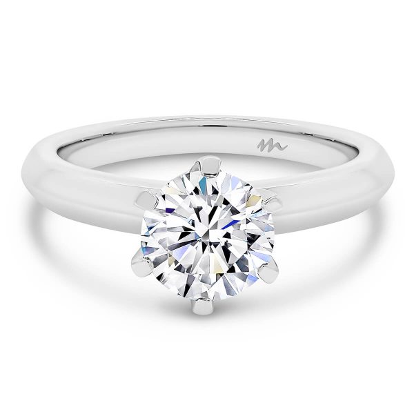 Audrey 6.5-7.0 round brilliant solitaire with low setting