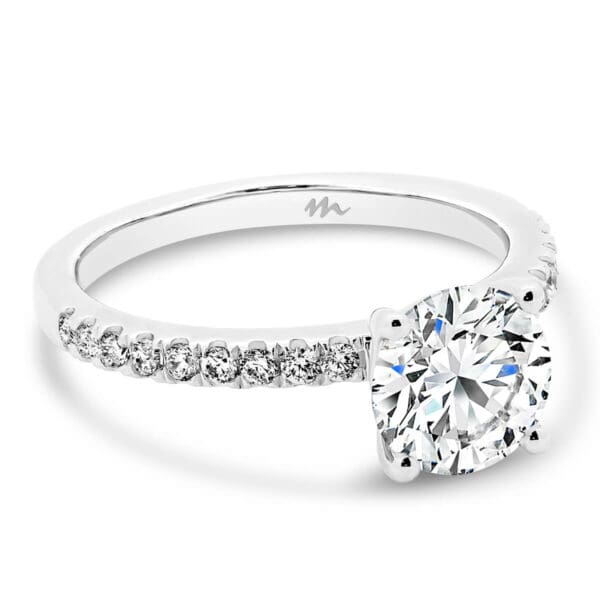 Belle Round 1.5-Carat Moissanite Ring On Delicate Prong Set Band