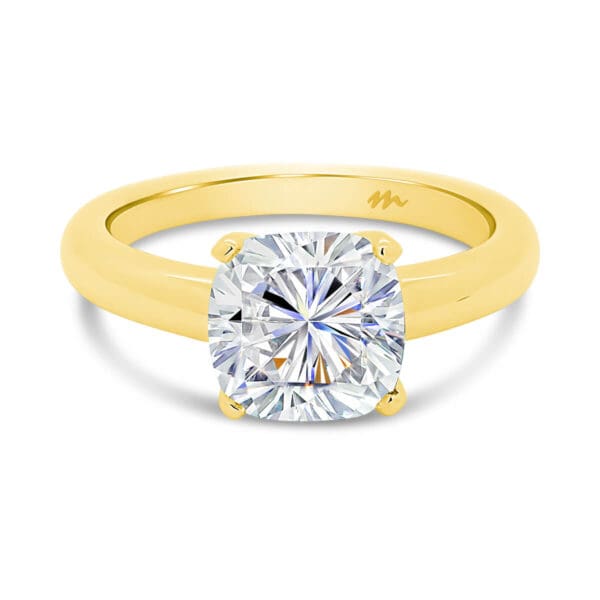 Fiona Cushion 7.5-8.0 Moissanite Engagement Ring With 4 Prong Setting