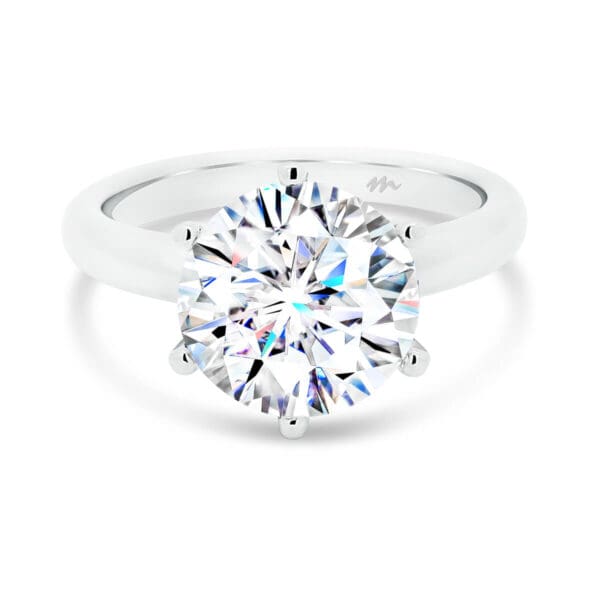 Hazel 9.5-10.0 Engagement Ring Classic Round 6 Prong Setting