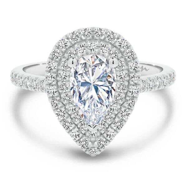 Louisa Pear 8x5 Moissanite engagement ring