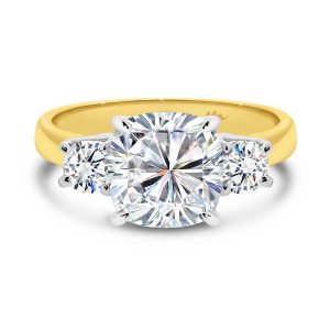 Meghan Markle Cushion Cut Trilogy Engagement Ring