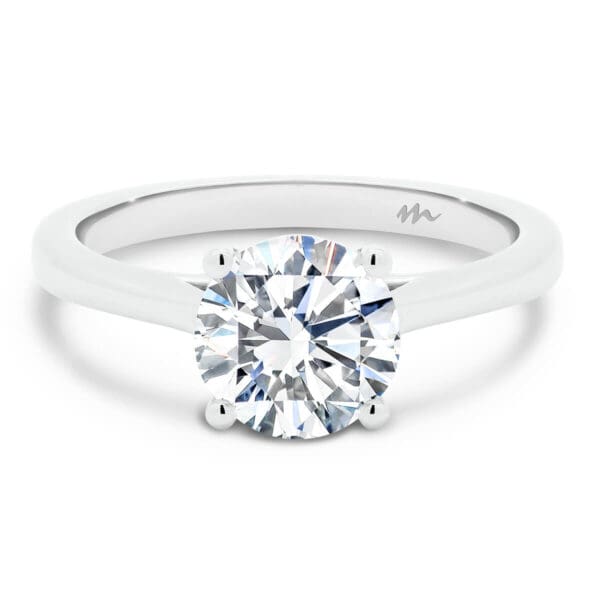 Nora 1.25-1.50 Round Brilliant Solitaire With Stone Set Under-Rail 1.50Ct Lab Grown Diamond