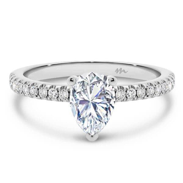 Pia Pear Cut Moissanite Engagement Ring