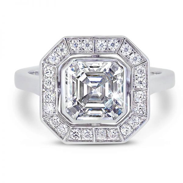 Art deco diamond ring made p[opular by Pippa Middleton's engagement ring.