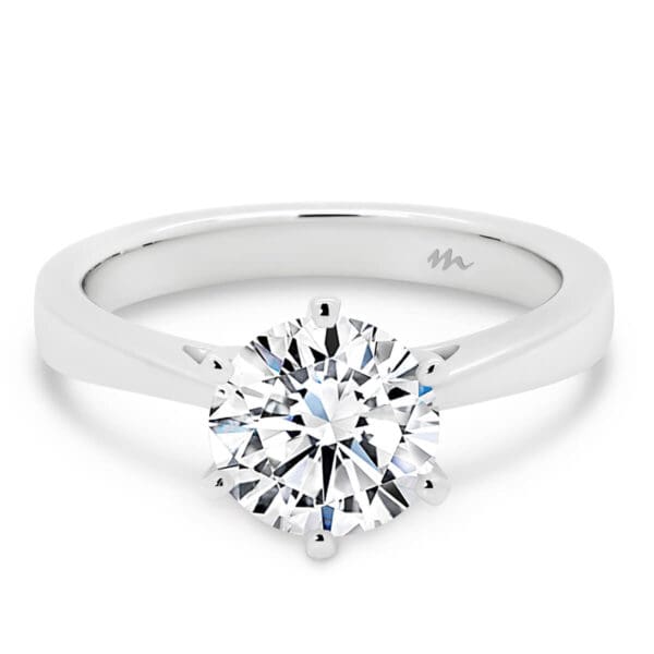 Taylor 7.5-8.0 round engagement ring with delicate band