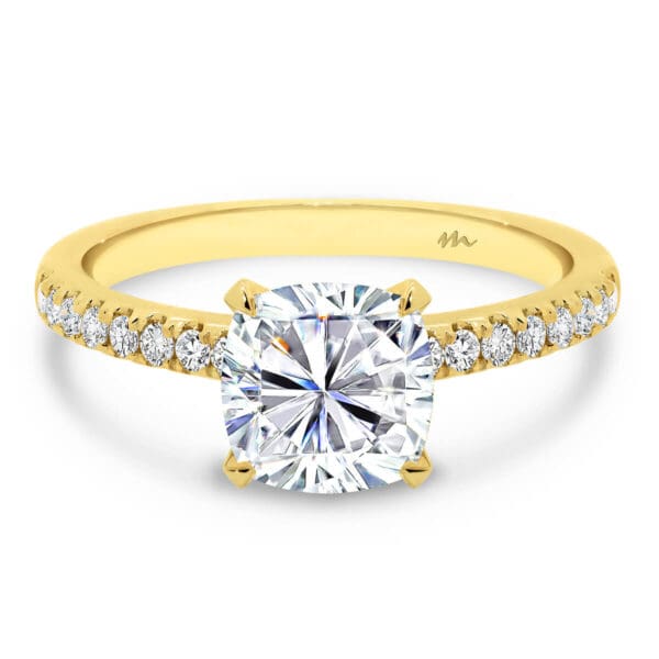 Victoria Cushion 7.5-8.0 single stone Moissanite engagement ring celebrity inspired engagement ring