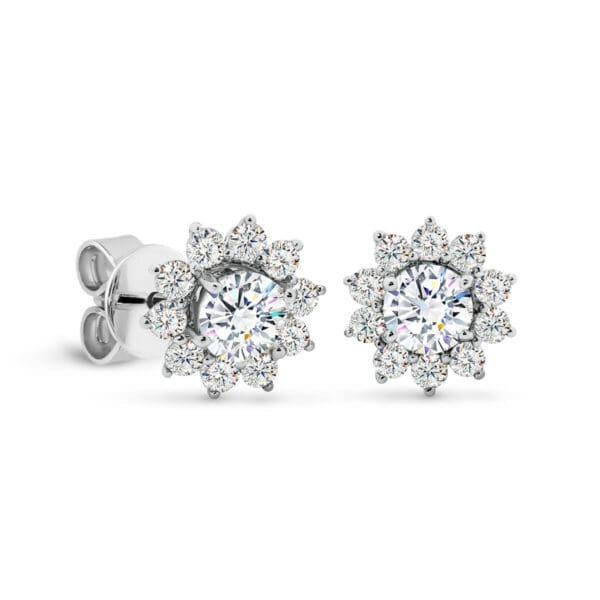 Camille 4.0-6.0 Moissanite Floral Cluster Earrings