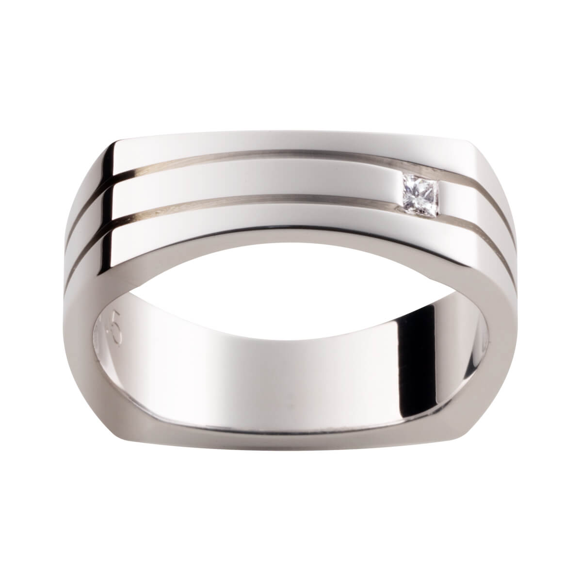 Solitaire Baguette Diamond Ring For Men | Stylish Ring | CaratLane