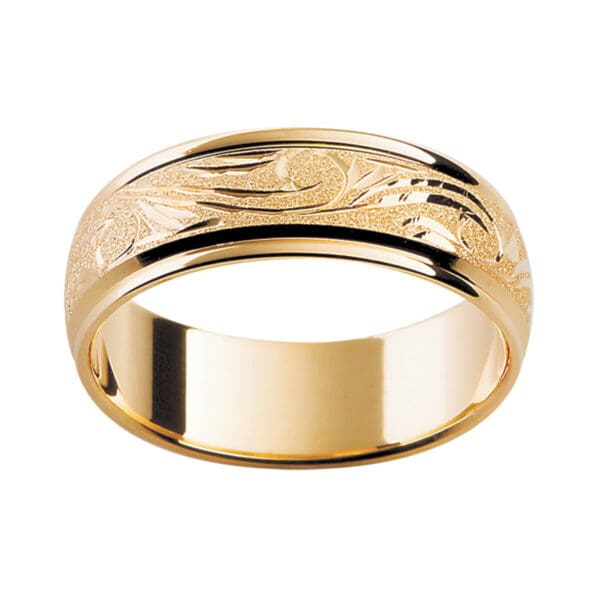 H1 Premium Hand-Engraved Men'S Ring With Engraved Pattern In A Specialty Finish