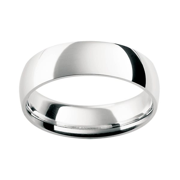 HRC Men's ring semi-rounded band with contour finish