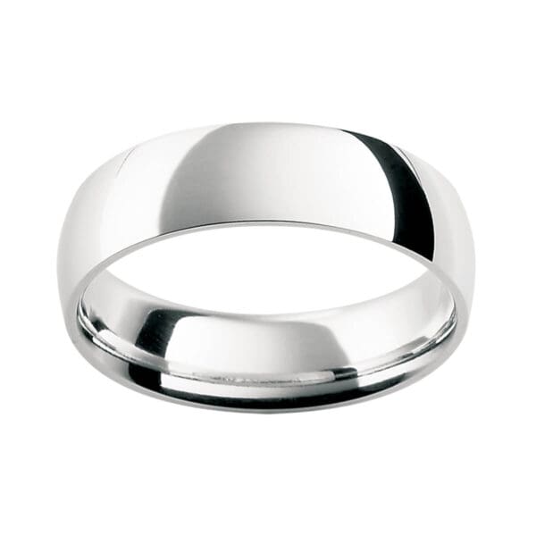 Hrc Men'S Ring Semi-Rounded Band With Contour Finish