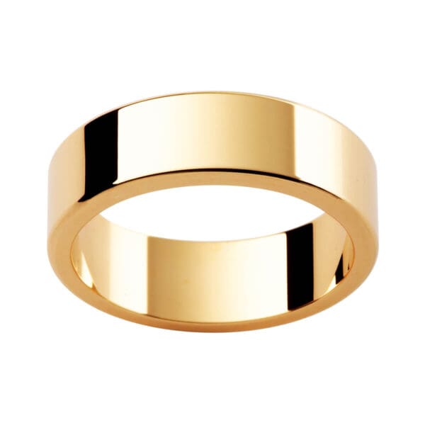 LRE men's wedding ring flat band with rounded edges