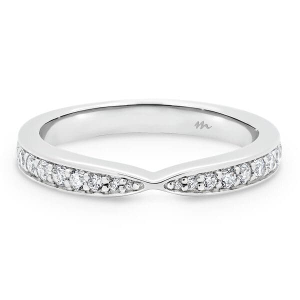 Marie 1.7-2.0 Lab Grown Diamond Pave Set Band With A Tapered Centre