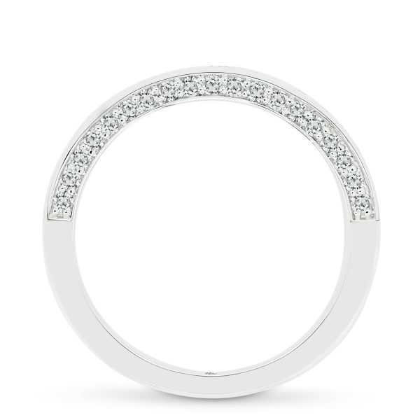 Marissa A Lab Grown Diamond Three-Sided Pave Lab Grown Diamond Wedding Ring