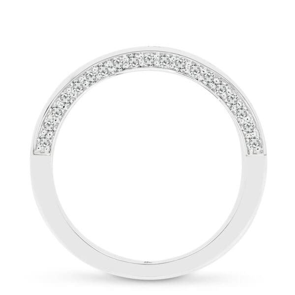 Marissa A Lab Grown Diamond Three-Sided Pave Lab Grown Diamond Wedding Ring