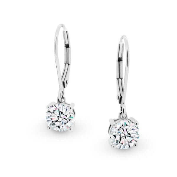 Melinda 5.0-6.5 Round Moissanite Earrings With Hook Design