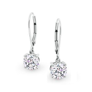 Melinda 1 carat Moissanite dangling drop earrings