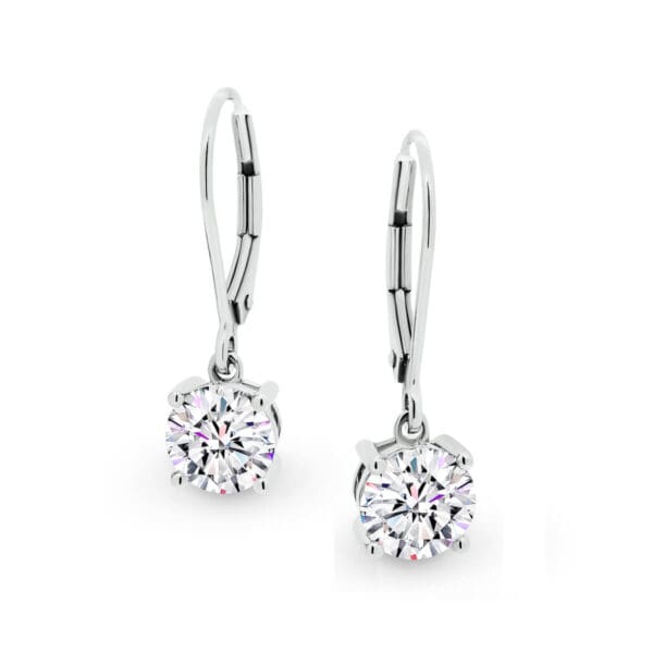 Melinda 1 Carat Moissanite Dangling Drop Earrings