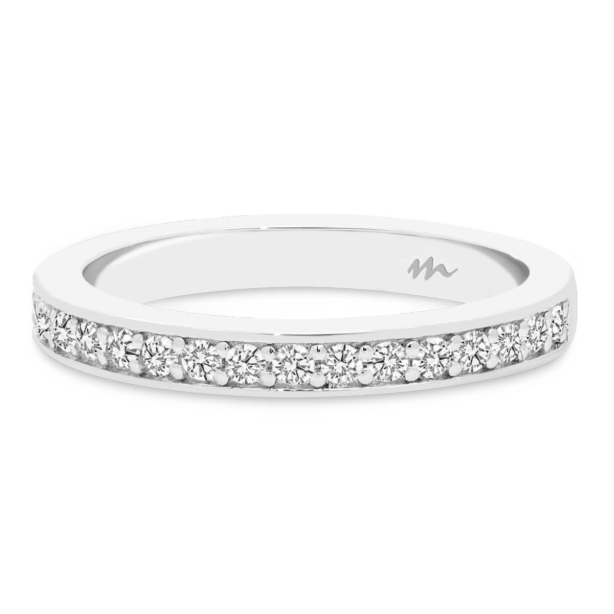 Millie 1.5-1.7 Moissanite Pave Set Moissanite Half Band