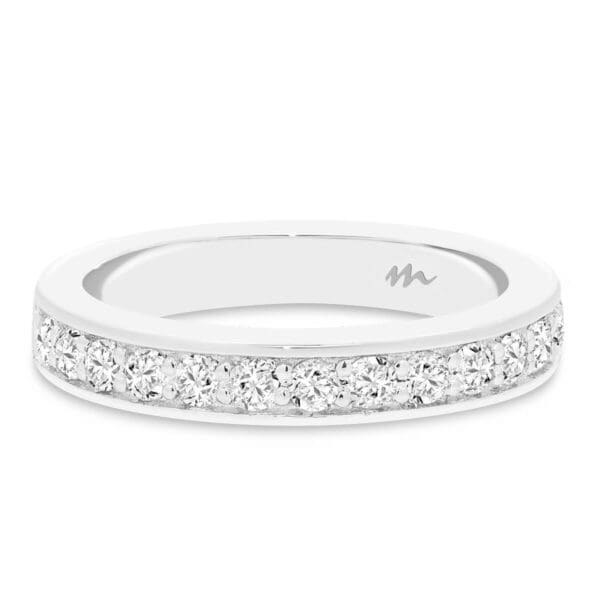 Millie 2.0-2.5 Moissanite Pave set Moissanite wedding ring