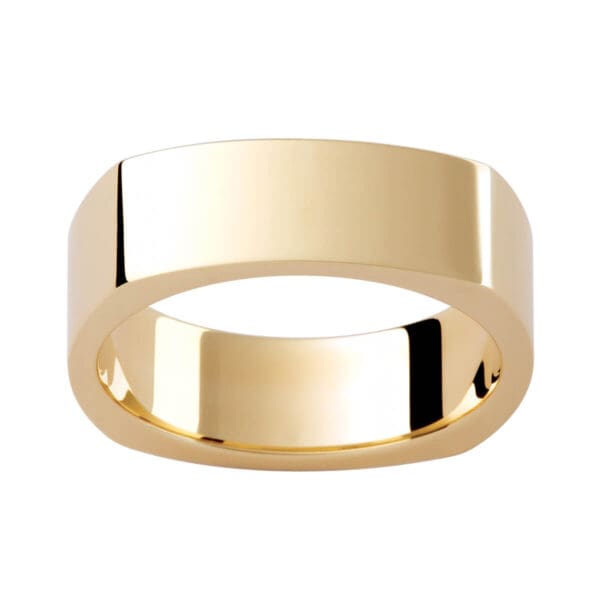 Sq6 Men'S Squre Box Shape Band In Polish Finish