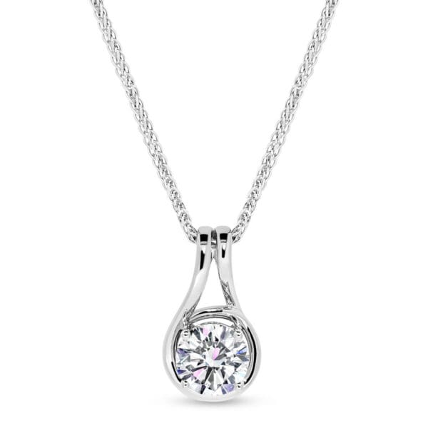 Sage 0.80-1.00ct design at Moi Moi is a solitaire pendant with a bit of style.