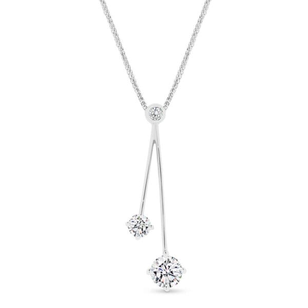 Shantelle Lab Grown Diamond Slider Pendant With Bezel Set Gems