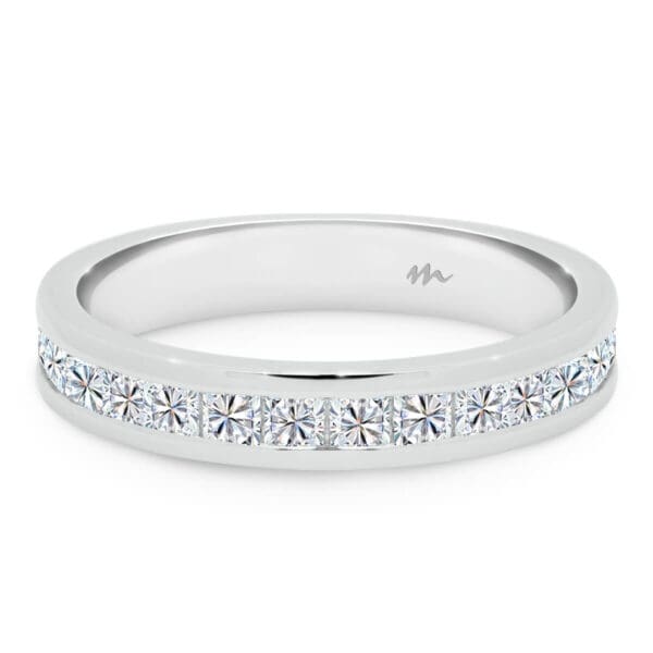 Sia A Lab Grown Diamond channel set princess-cut band