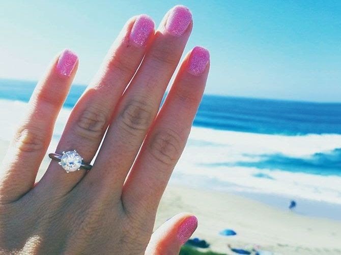 Selfie Sea Engagement Ring