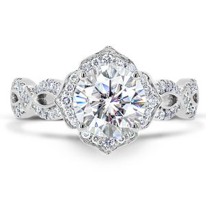 Daniella Sn Vintage Moissanite And Diamond Ring
