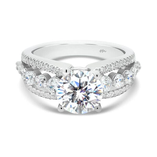 Chanel triple band engagement ring with bubble and breath band