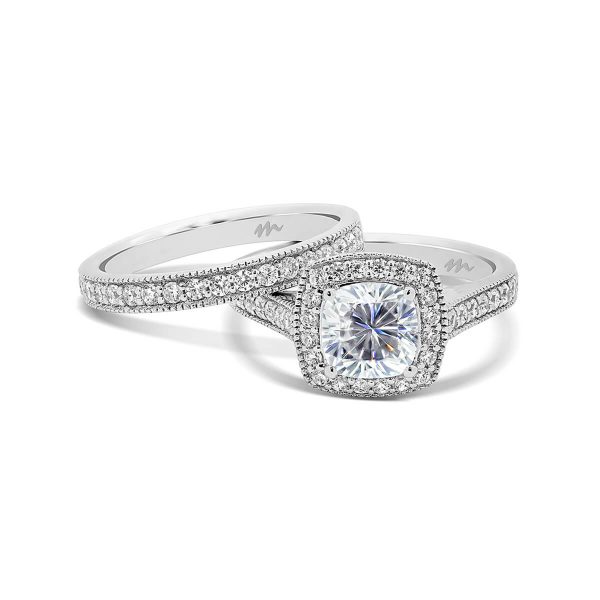 Lana 1.5-1.7 Lab Grown Diamond Pave Set Wedding Ring With Vintage Milgrain