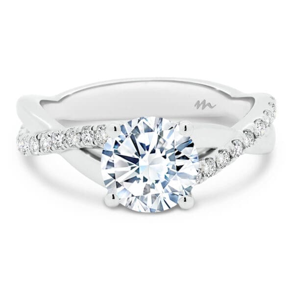 Priscilla 7.5-8.0 Vine Twisted Band Moissanite Engagement Ring