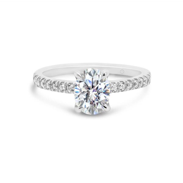 Tori Modern 4 Prong Solitaire On A Delicate Prong Set Band With Premium Lab-Grown Diamonds