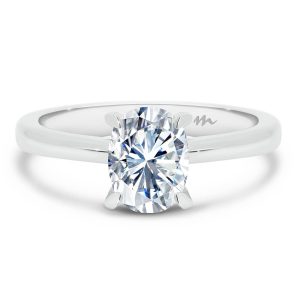 Lydia Oval 1.00-2.00Ct Lab Grown Diamond Engagement Ring With 4 Prong V Shaped Setting