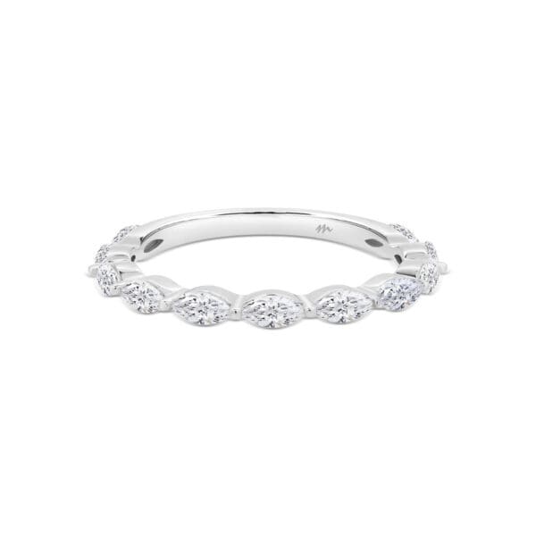 Eden Moissanite marquise shared prong 3/4 band