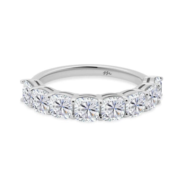 Piper Moissanite Cushion Half Eternity