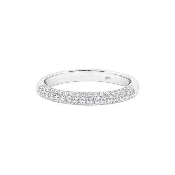 Rosita A Lab Grown Diamond Triple Row Rolling Pave Band