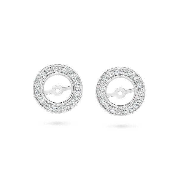 Carrie 5.0-5.5 pave-set enhancers for stud earrings