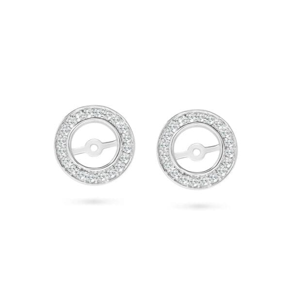 Carrie 5.0-5.5 Pave-Set Enhancers For Stud Earrings