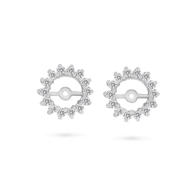 Frankie 5.0-5.5 pave-set enhancers for stud earrings