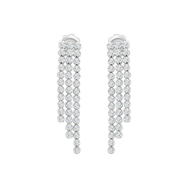 Gianna 1.7 Triple-Strand Drop Earring With Moissanite