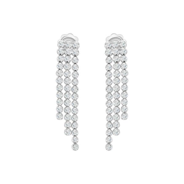 Gianna 1.7 triple-strand drop earring with Moissanite