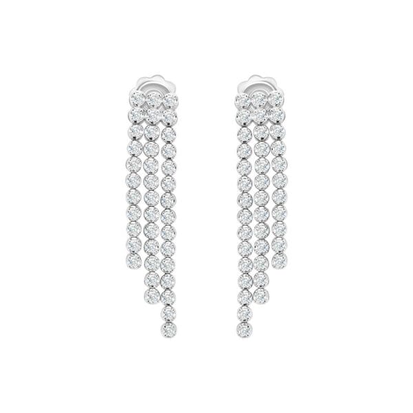 Gianna 1.7 triple-strand drop earring with Moissanite